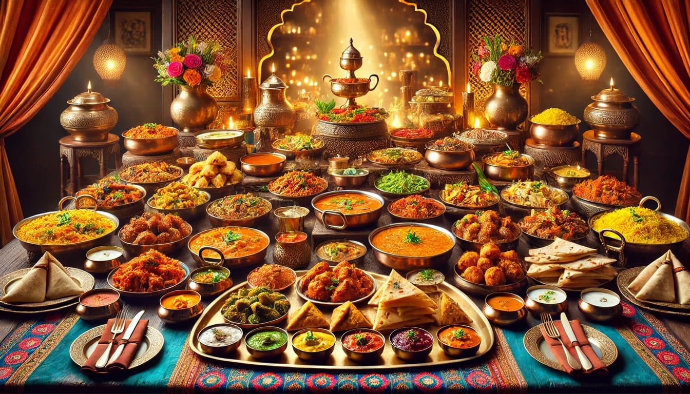 Indian food with sauce